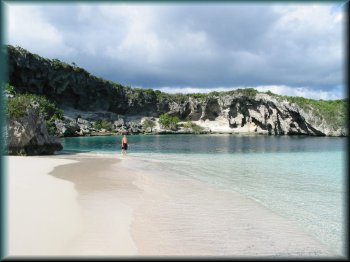 Beach by Dean's Blue Hole