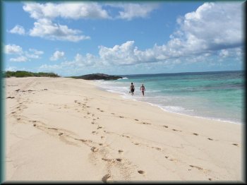 Deserted beach in Long Island Bahamas